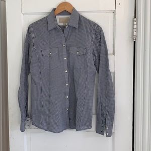 Banana Republic blue checkered shirt size S